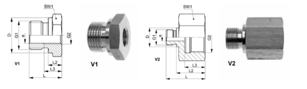 Reducción C/Junta Borda Forma E C/Junta Ref RS-L-WD - Imagen 2