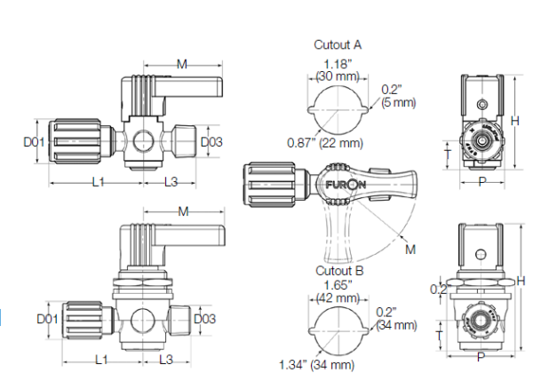 Válvula de Cierre con Conexión a Tubo SCM2 1